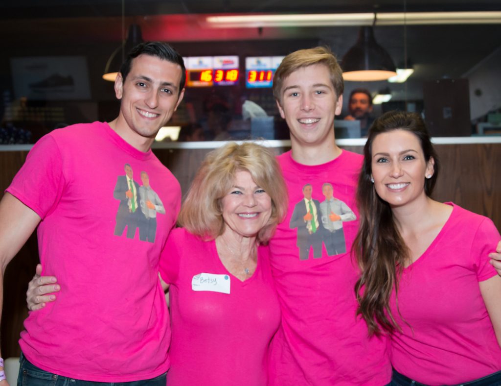 Mentor and Mentee Friendship Brian and Liam together with his mom and breast cancer survivor Betsy