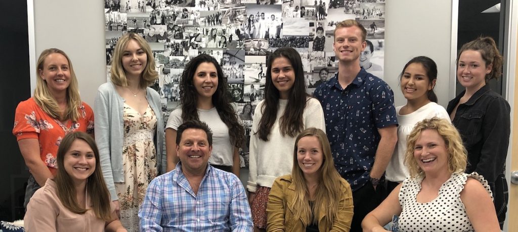 Walk With Sally staff and interns at the El Segundo Los Angeles office in Summer 2019