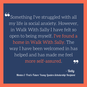 Betty Scholarship Quote about Walk With Sally